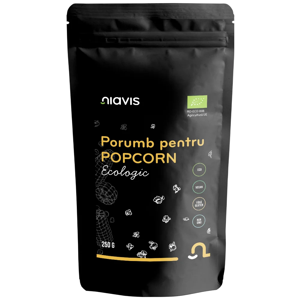 Porumb ecologic pentru popcorn, 250g, Niavis