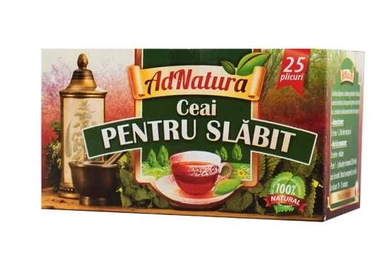 Ceai pentru slabit, 25 plicuri, AdNatura