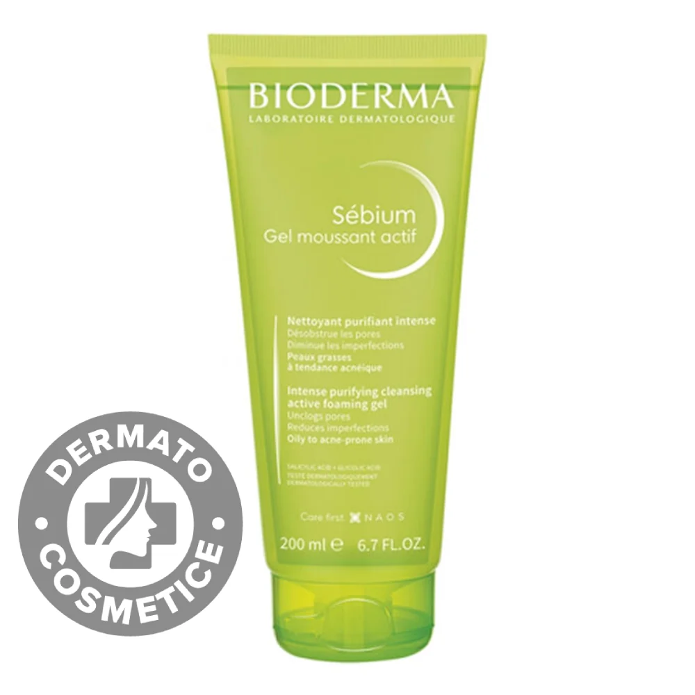 Gel spumant activ Sebium, 200ml, Bioderma