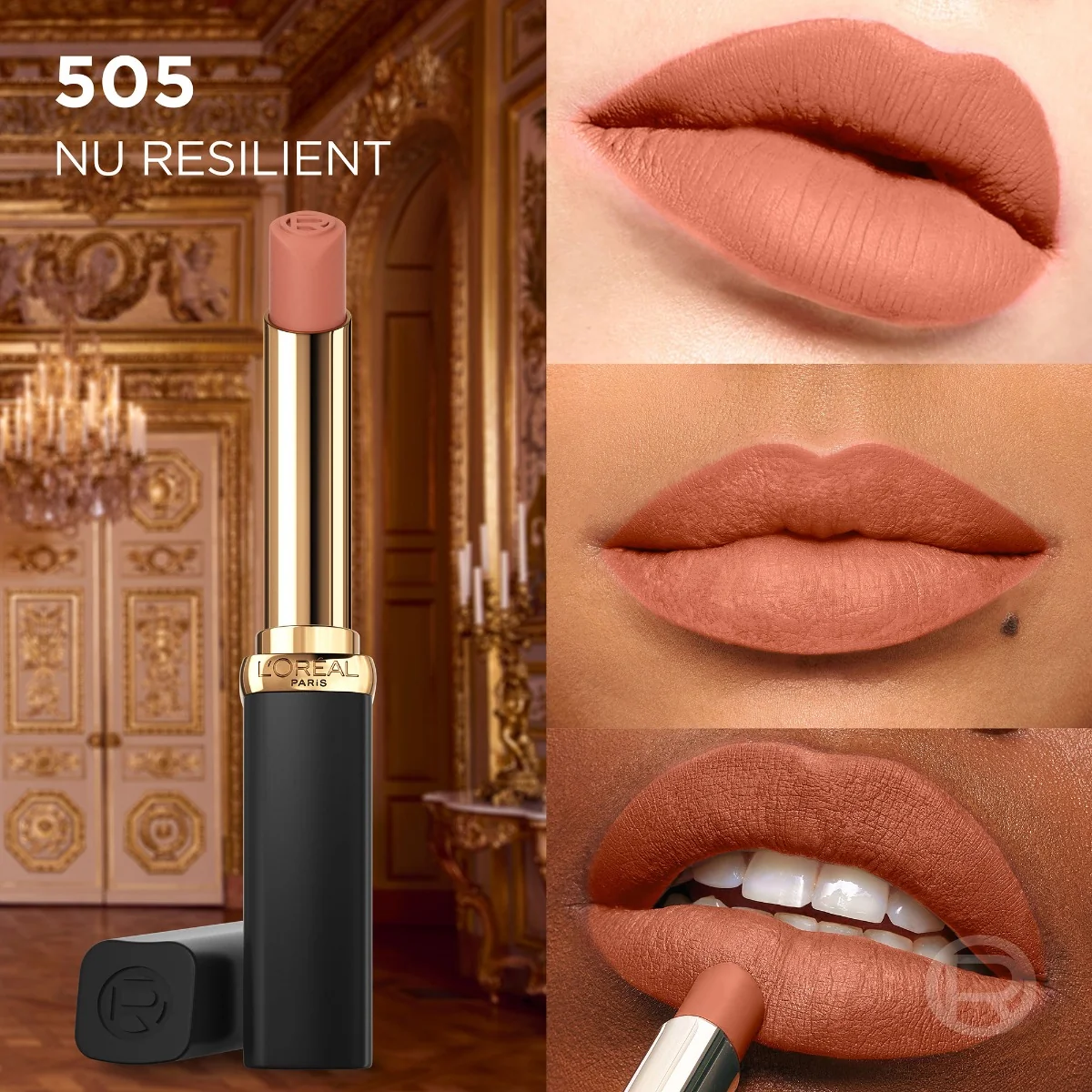 Ruj mat Color Riche Nudes of Worth 505 Le Nude Resilient, 4.8g, L'Oreal Paris 