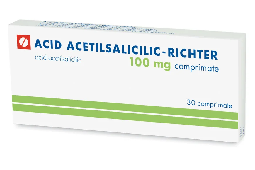 Acid Acetilsalicilic 100 mg, 30 comprimate, Gedeon Richter