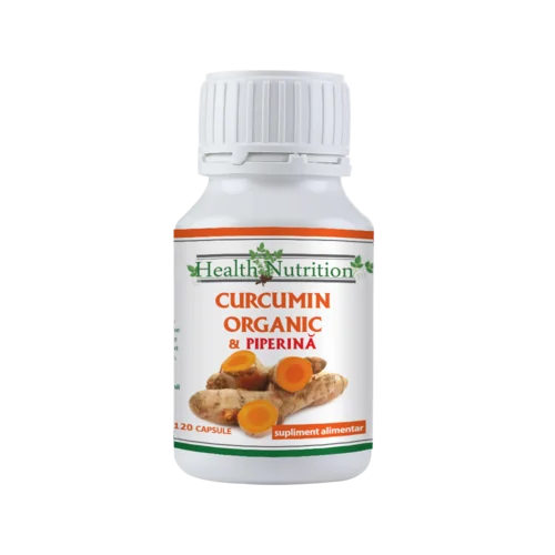 Curcumin Organic + Piperina, 120 capsule, Health Nutrition