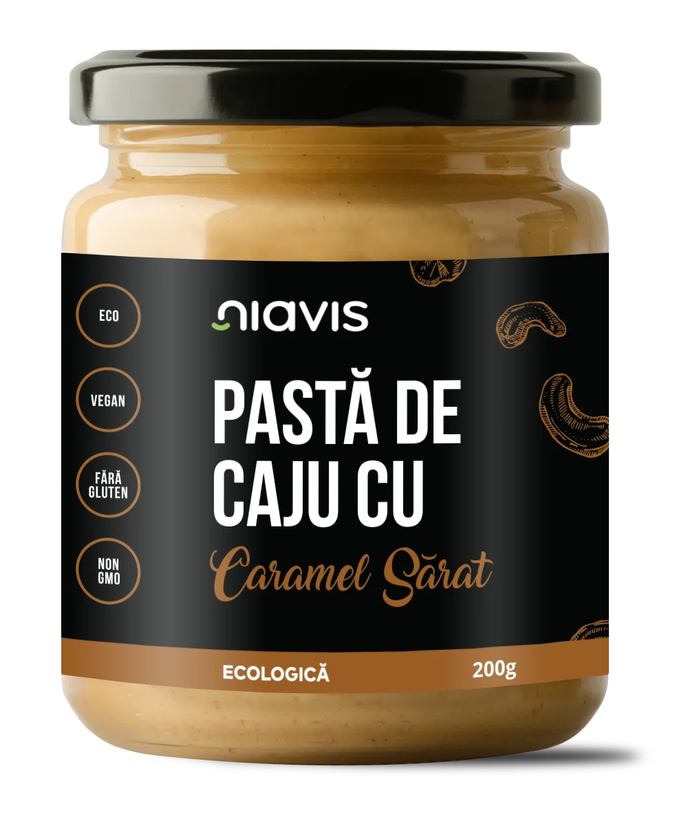 Pasta de caju cu caramel sarat, 200g, Niavis