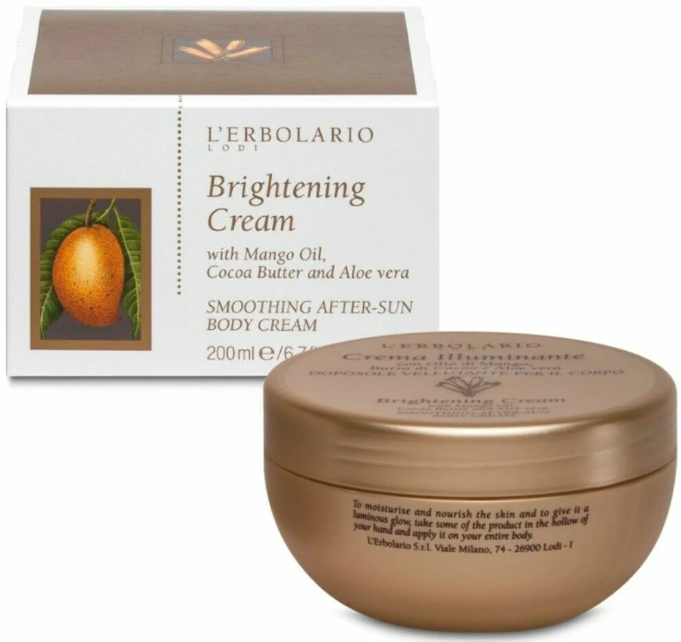 L'Erbolario Crema de corp iluminatoare si hidratanta dupa soare, 200ml