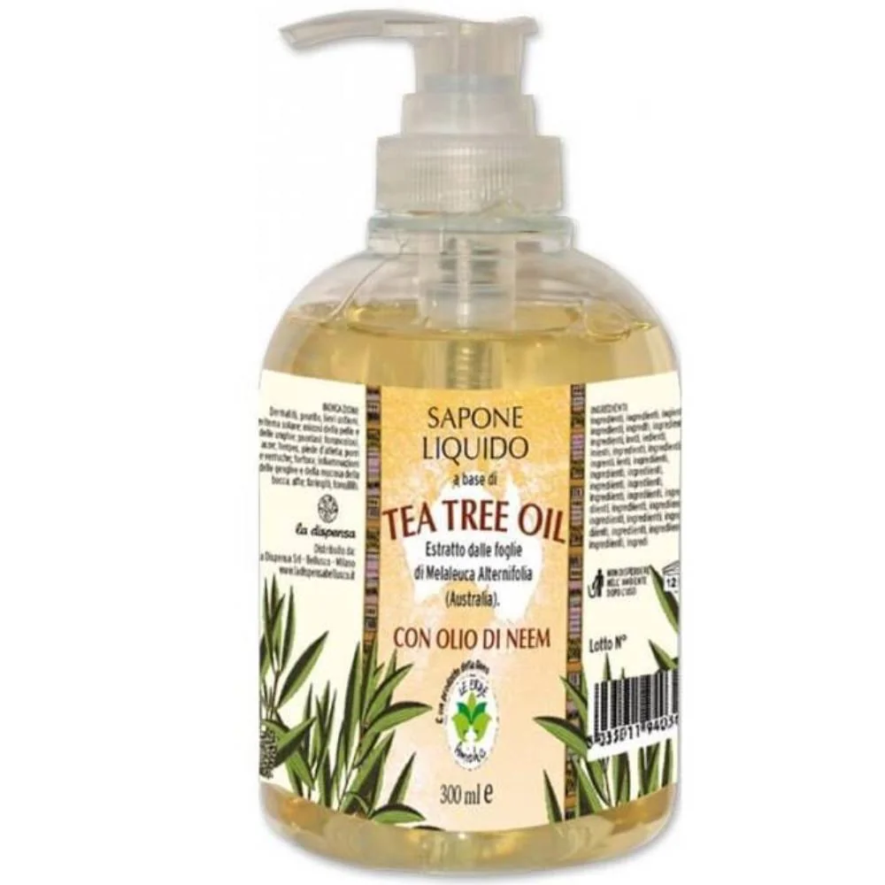 Sapun lichid vegetal cu ulei din arbore de ceai si ulei de neem, 300ml, Florinda