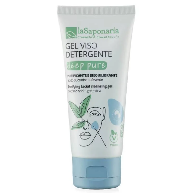 Gel purificator pentru curatarea fetei, 100ml, La Saponaria