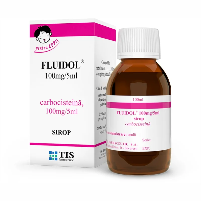 Sirop Fluidol 100mg/5ml, 100ml, Tis Farmaceutic