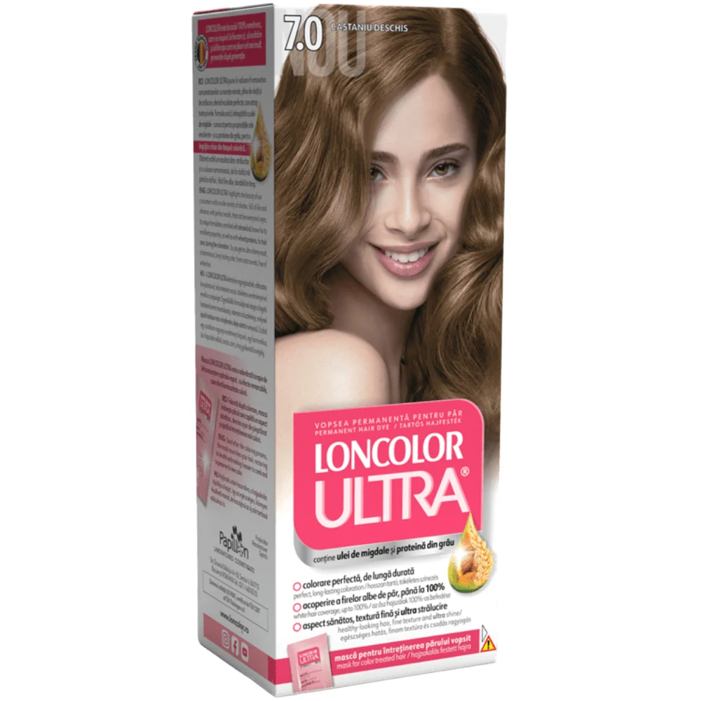 Vopsea de par permanenta Ultra Nr. 7.0, 110ml, Loncolor