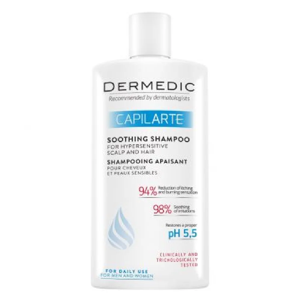 Sampon calmant pentru scalp hipersensibil Capilarte, 300ml, Dermedic 