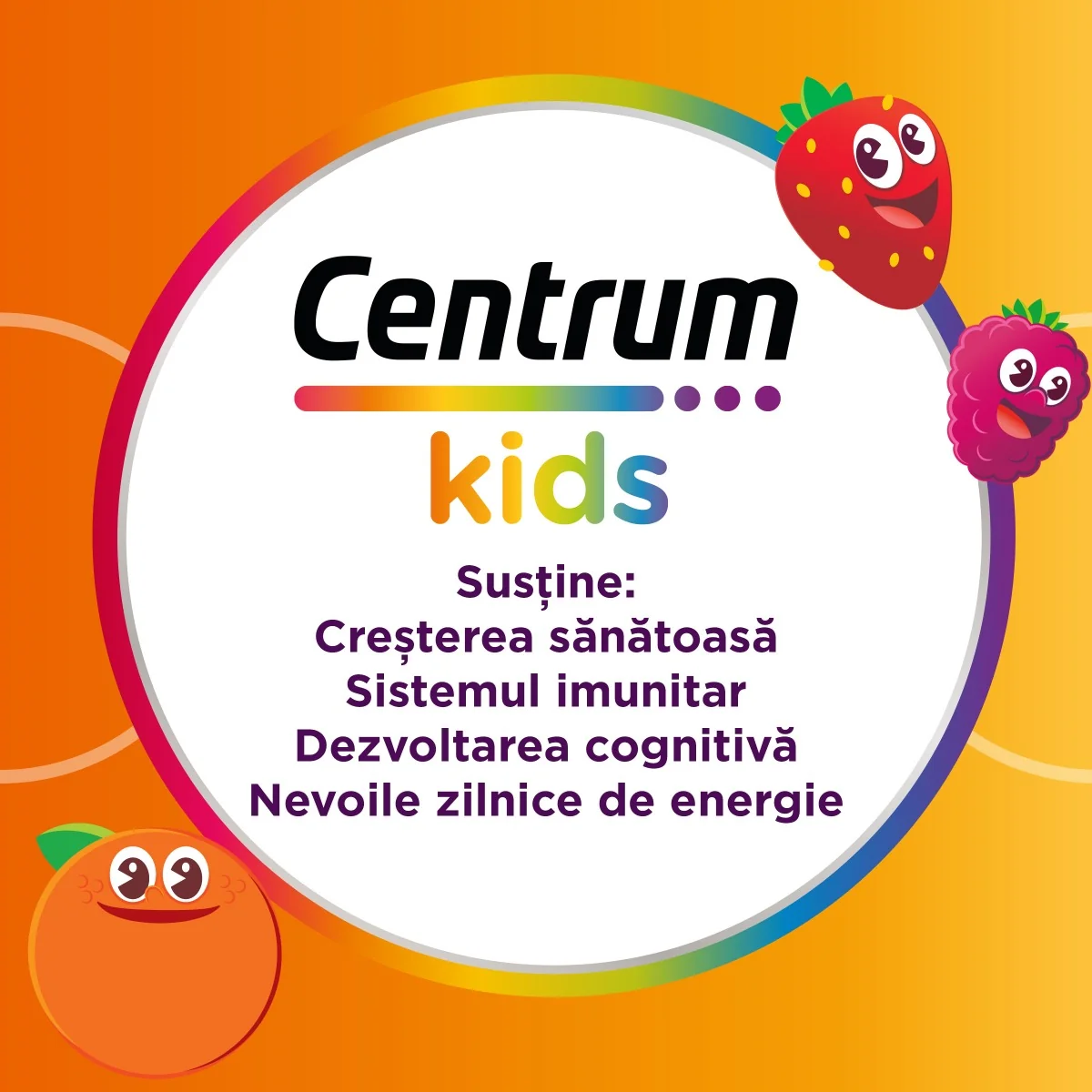 Centrum Kids VitaGummies Multifruit, 60 jeleuri, Haleon 