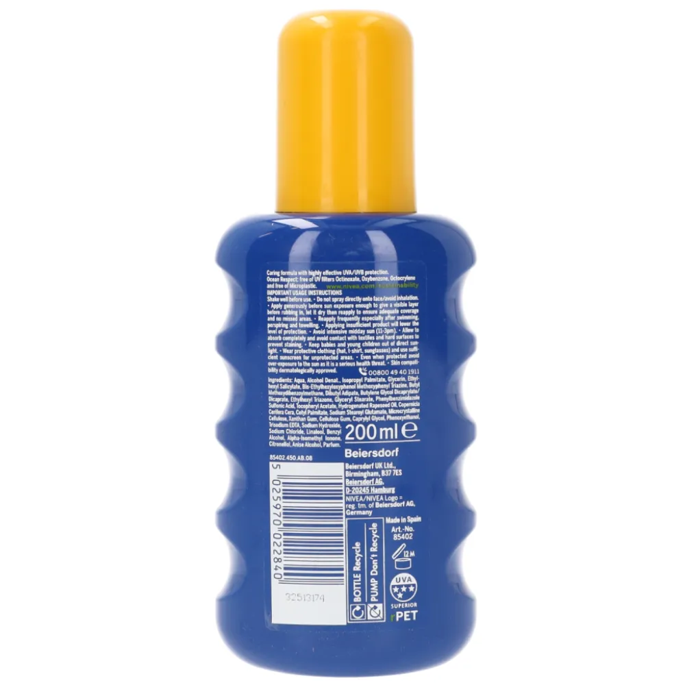 Spray pentru protectie solara cu SPF 30 Protect & Moisture, 200ml, Nivea 