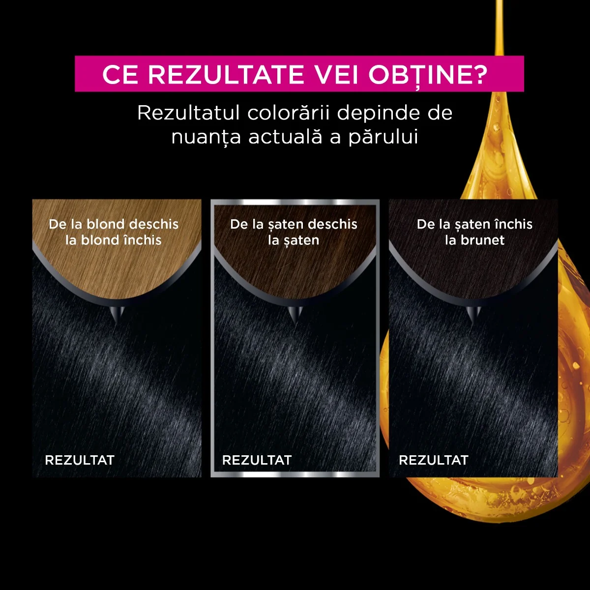 Vopsea de par permanenta fara amoniac 1.10 Black Sapphire Olia, 174ml, Garnier 