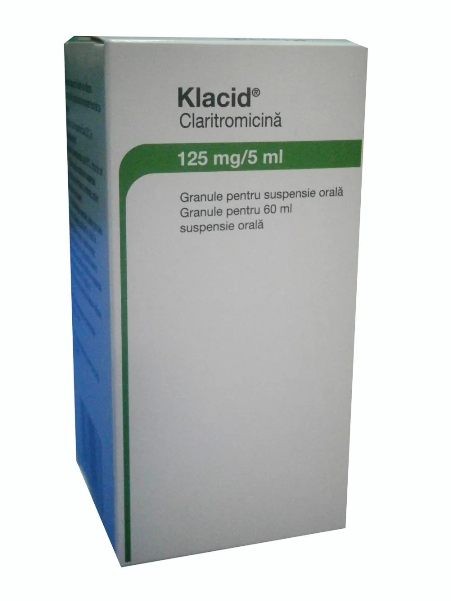 Klacid 125mg/5ml, granule pentru suspensie orala, 60ml, Abbott