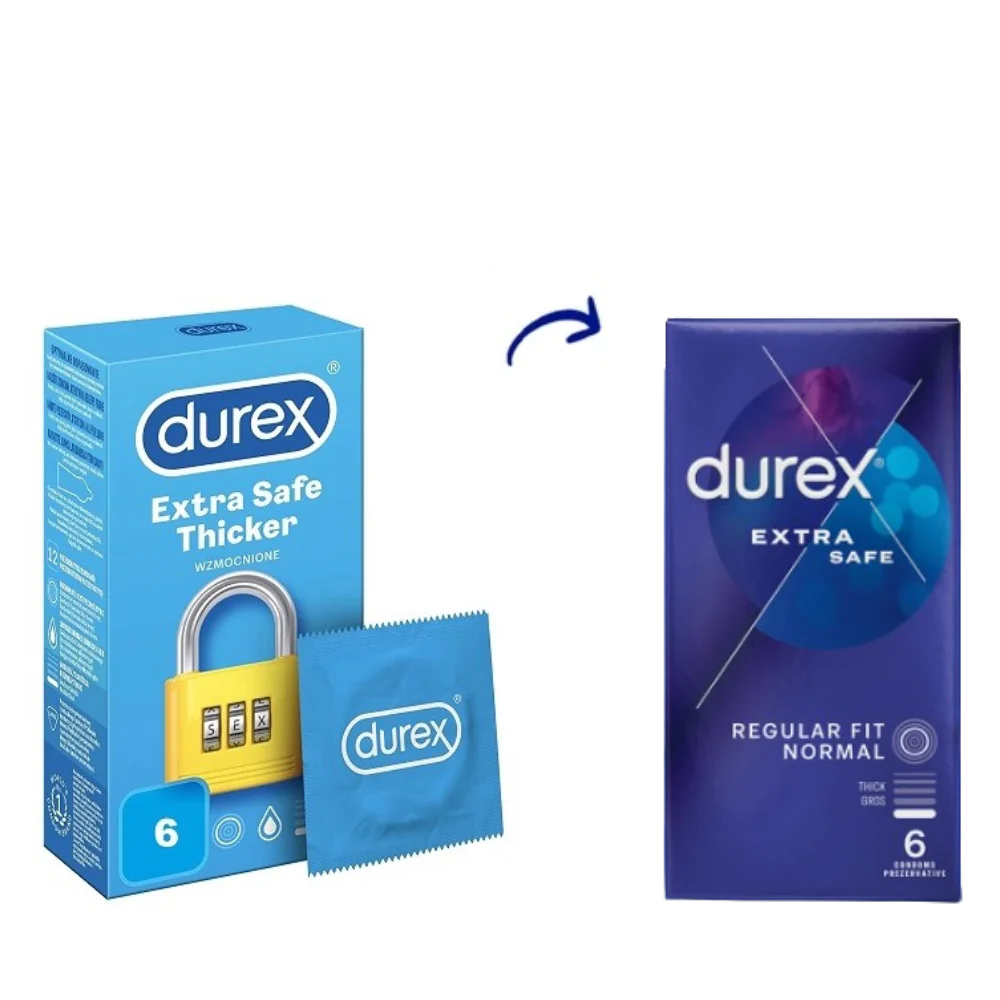 Prezervative Extra Safe, 6 bucati, Durex