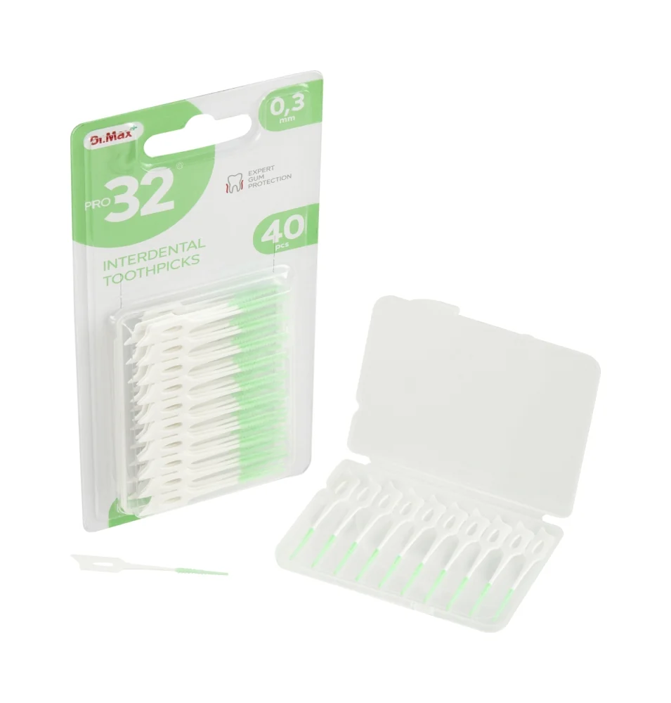 Pro32 Scobitoare interdentara 0.3mm, 40 bucati 