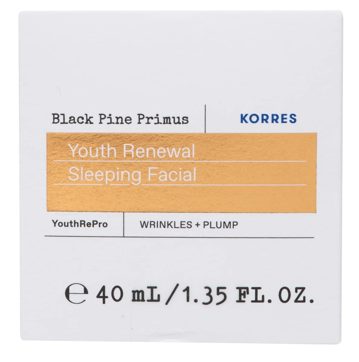 Crema de noapte Black Pine Primus, 40ml, Korres 