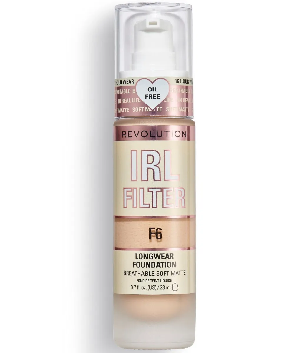 Fond de ten IRL Filter Longwear Foundation F6, 23ml, Makeup Revolution 