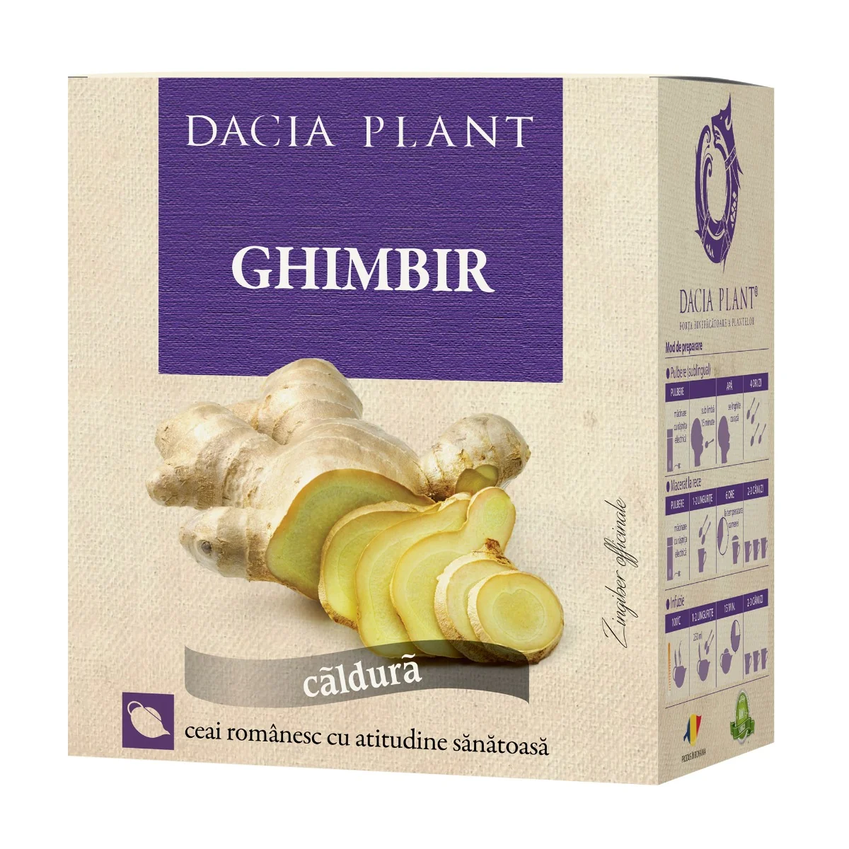 Ceai de ghimbir, 50g, Dacia Plant