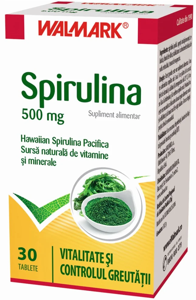 Spirulina 500mg, 30 tablete, Walmark