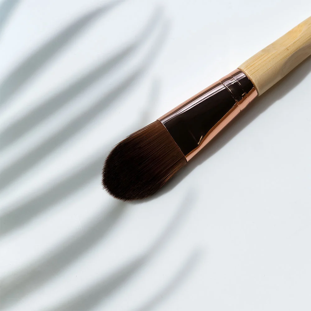 Pensula ecologica cu capat dublu pentru fond de ten si concealer, 1 bucata, So Eco 