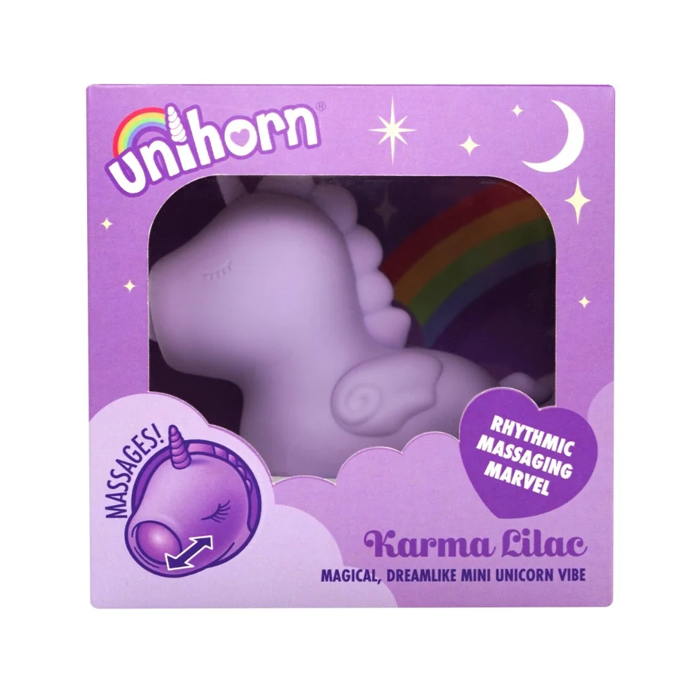 Vibrator clitoridian in forma de unicorn mov, 1 bucata, Unihorn 