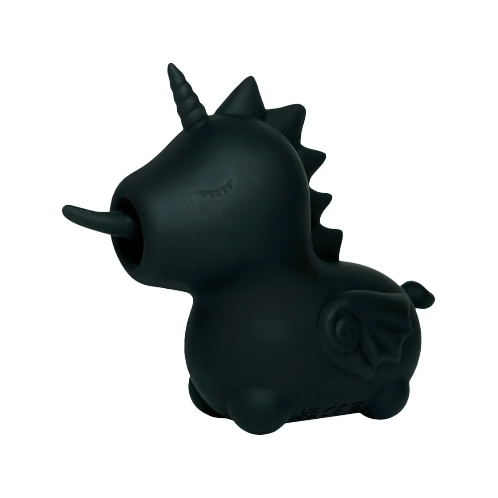 Vibrator clitoridian in forma de unicorn negru, 1 bucata, Unihorn