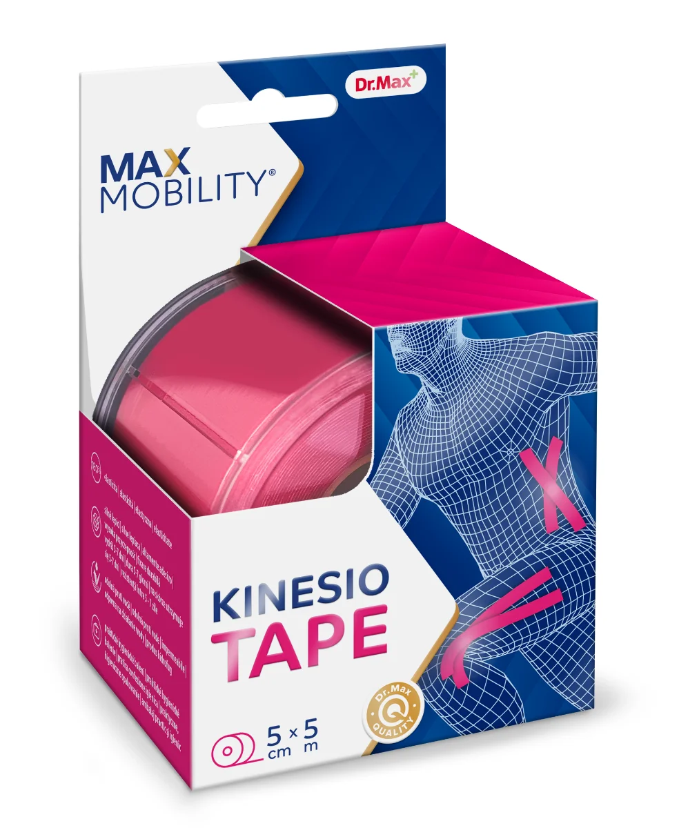 Dr. Max Banda Kinesio Roz 5cm x 5cm, 1 bucata