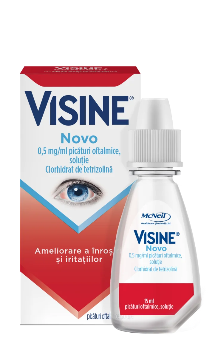 Visine Novo 0,5 mg/ml Picaturi oftalmice solutie, 15ml, McNeil Healthcare