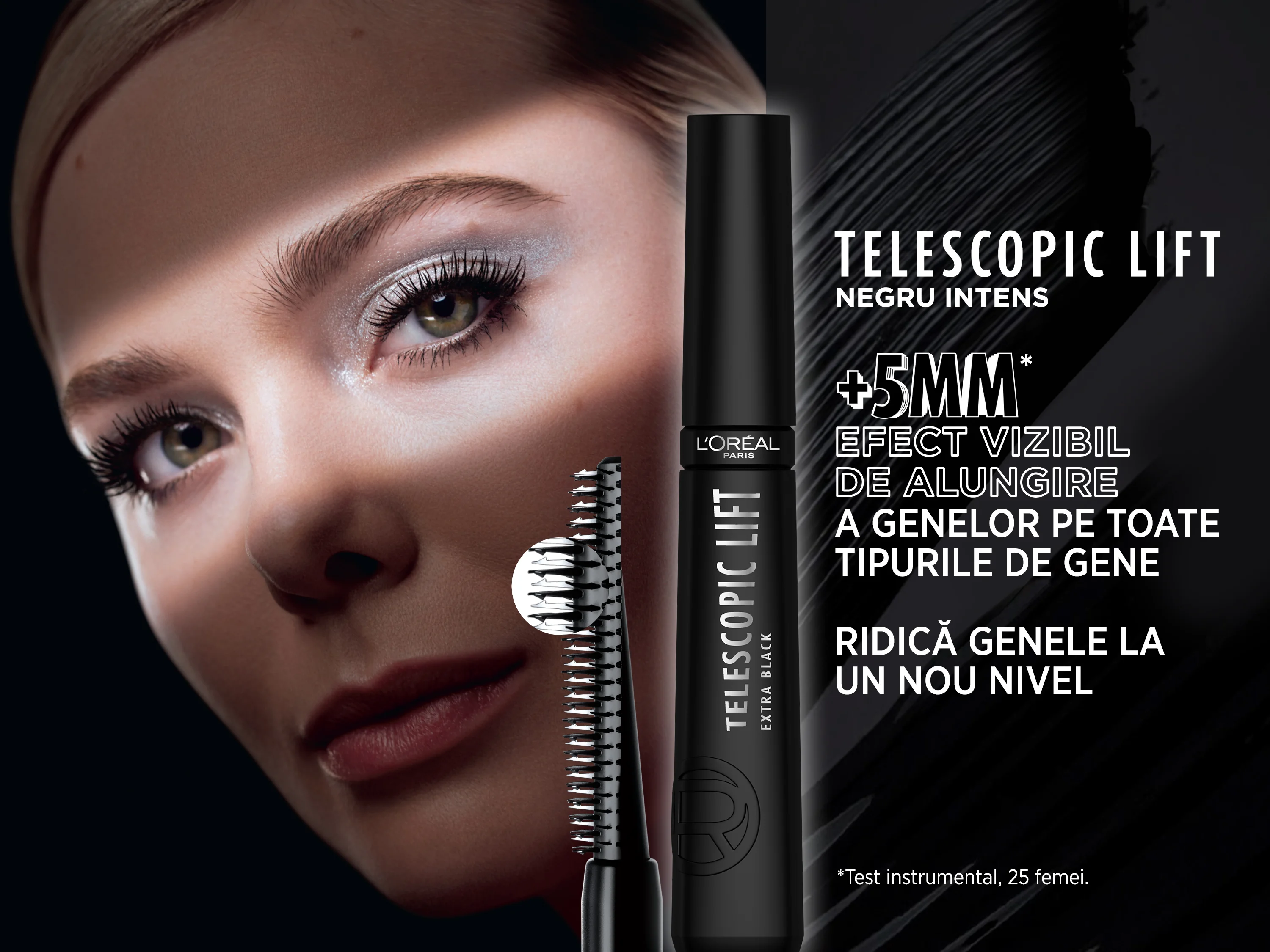 Mascara Telescopic Lift Extra Black efect vizibil de alungire