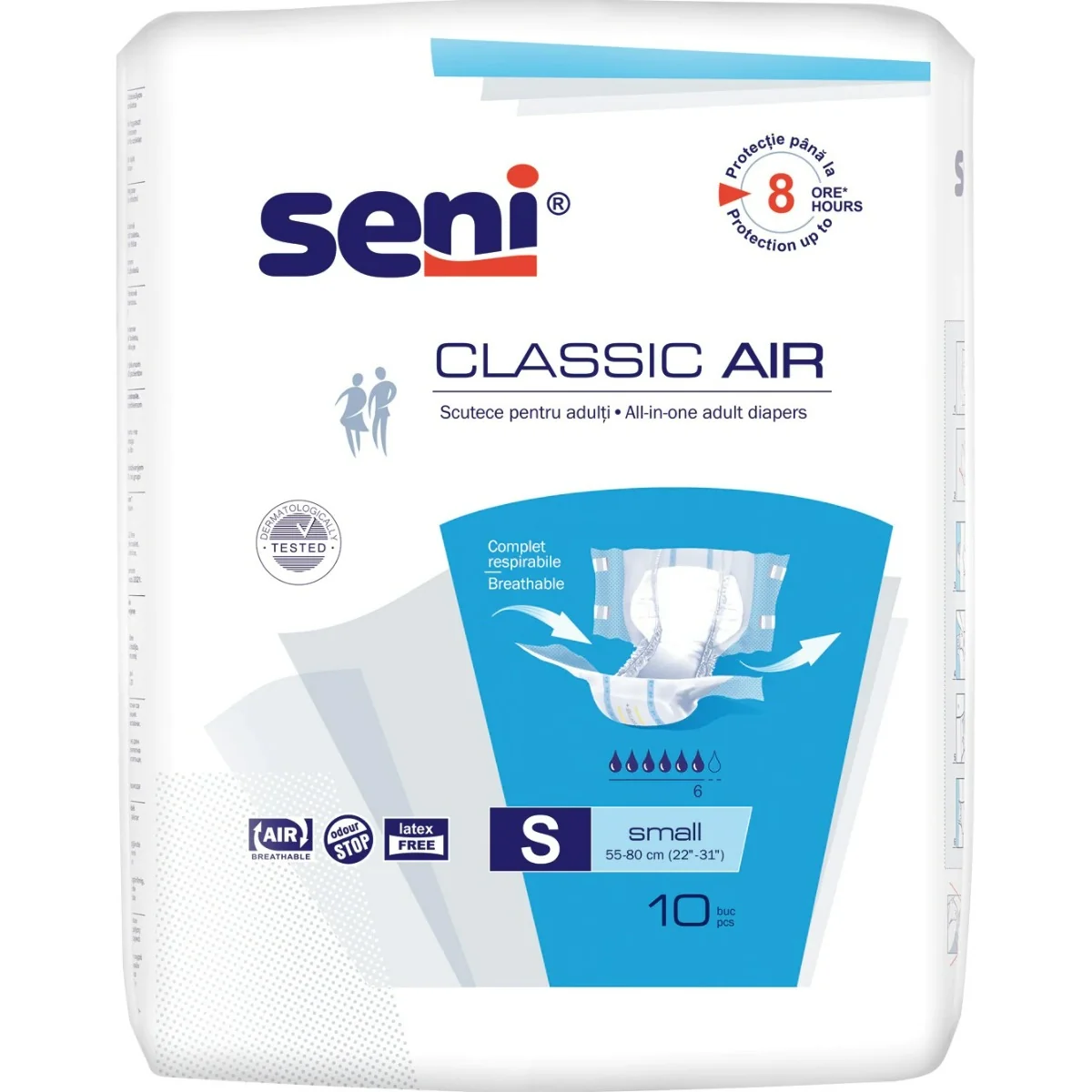 Scutece pentru adulti small Classic Air, 10 bucati, Seni