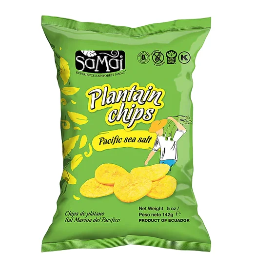 Chips de banane de gatit cu sare de mare, 142g, Samai