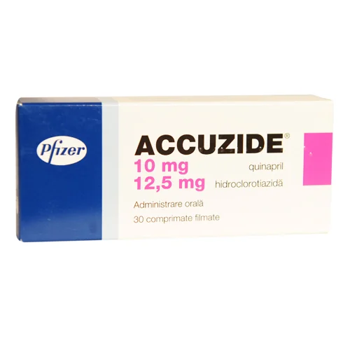 Accuzide 10mg/12.5mg, 30 comprimate filmate, Pfizer 