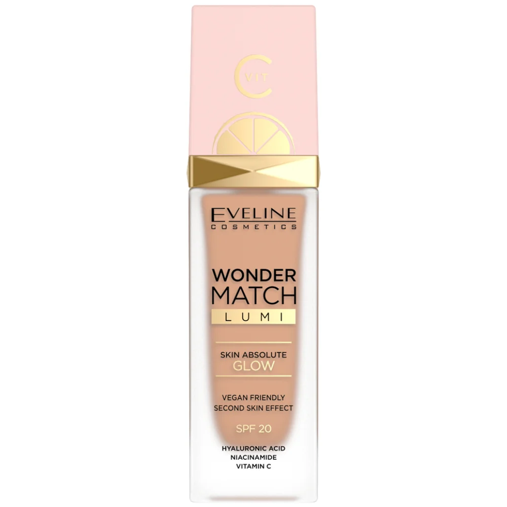 Fond de ten Wonder Match Lumi SPF 20 No. 25 Sand Begin, 30ml, Eveline Cosmetics