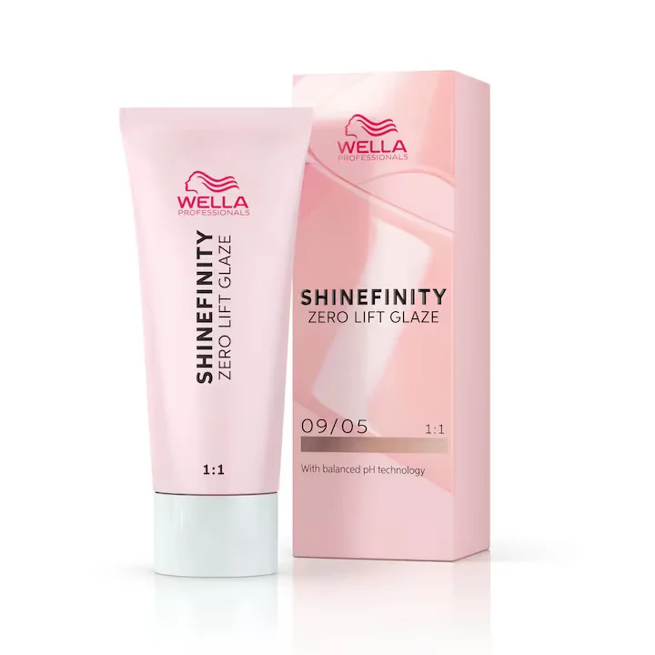 Vopsea demi-permanenta Shinefinity Zero Lift Glaze 09/05 Silk Blush, 60 ml, Wella Professionals 