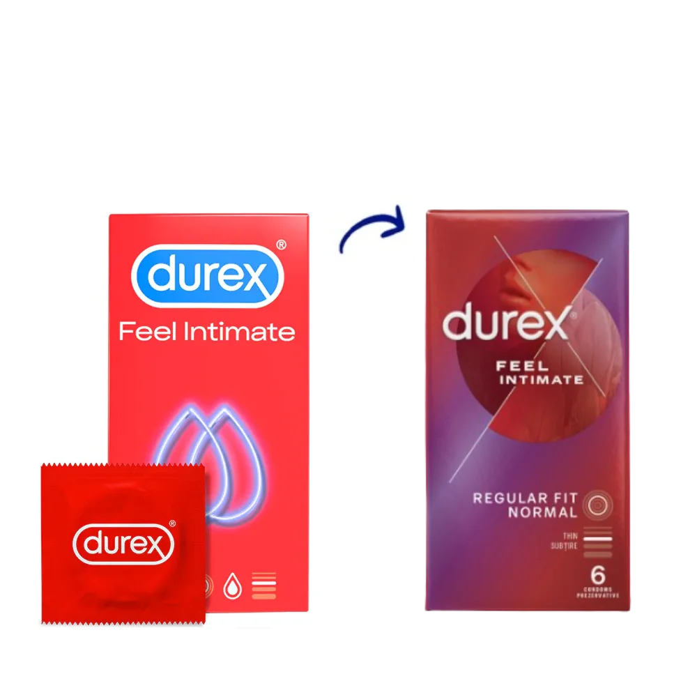 Prezervative Feel Intimate, 6 bucati, Durex 