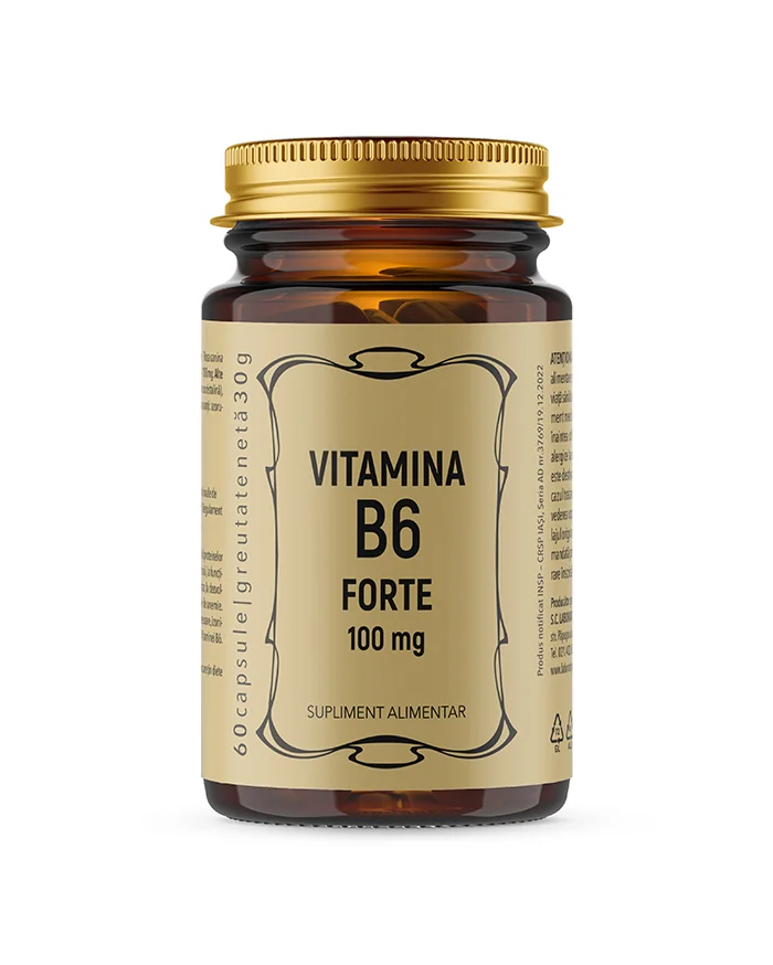 Vitamina B6, 60 capsule, Laboratoarele Remedia