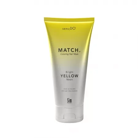 Masca pentru par coloranta tratament cu Keraguard Match Bright Yellow Neon, 200ml, Sensido