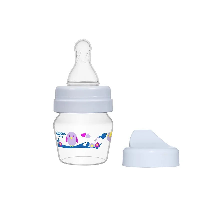 Pahar pentru bebelusi de plastic cu tetina rotunda, 30ml, Wee Baby 