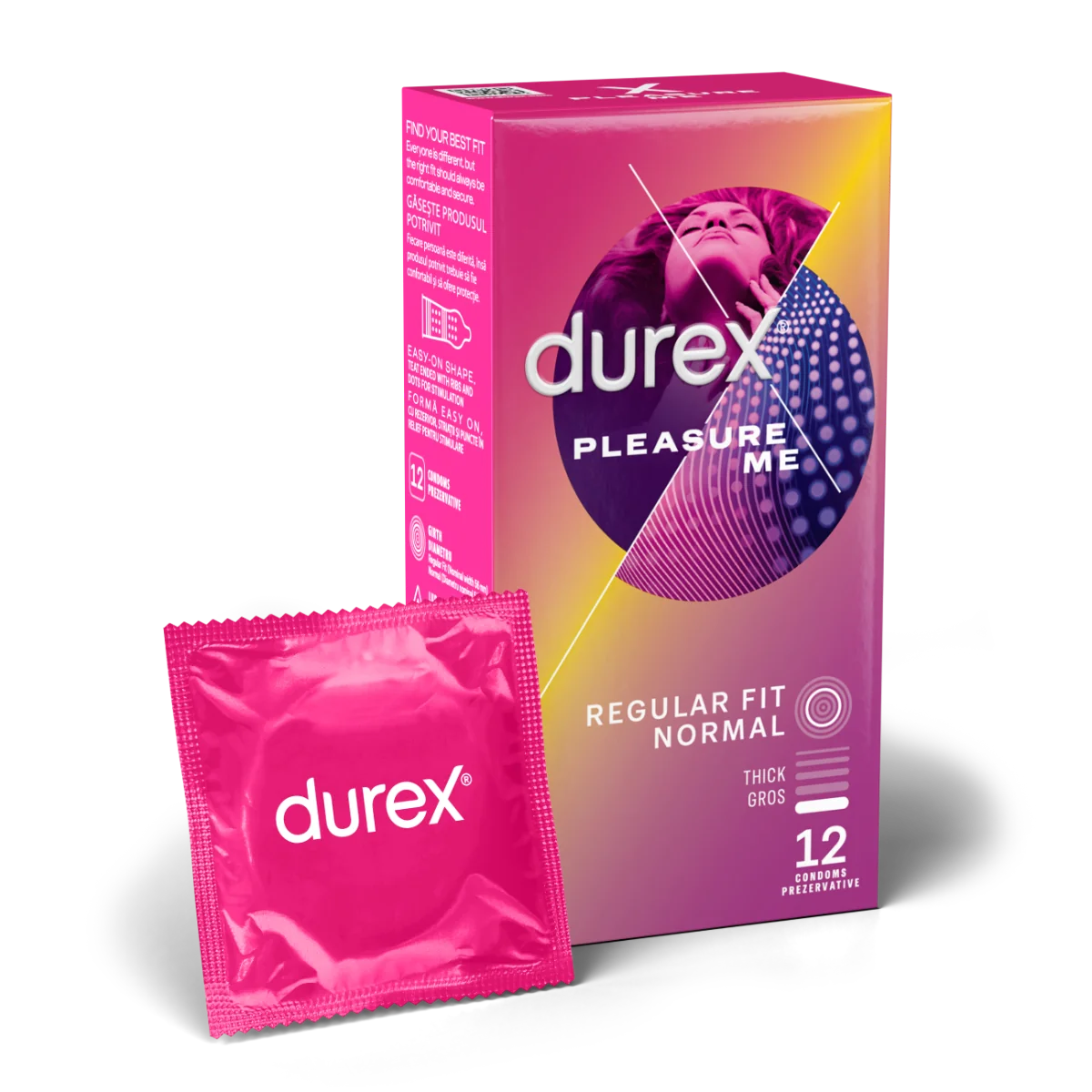 Prezervative Pleasure Me, 12 bucati, Durex 