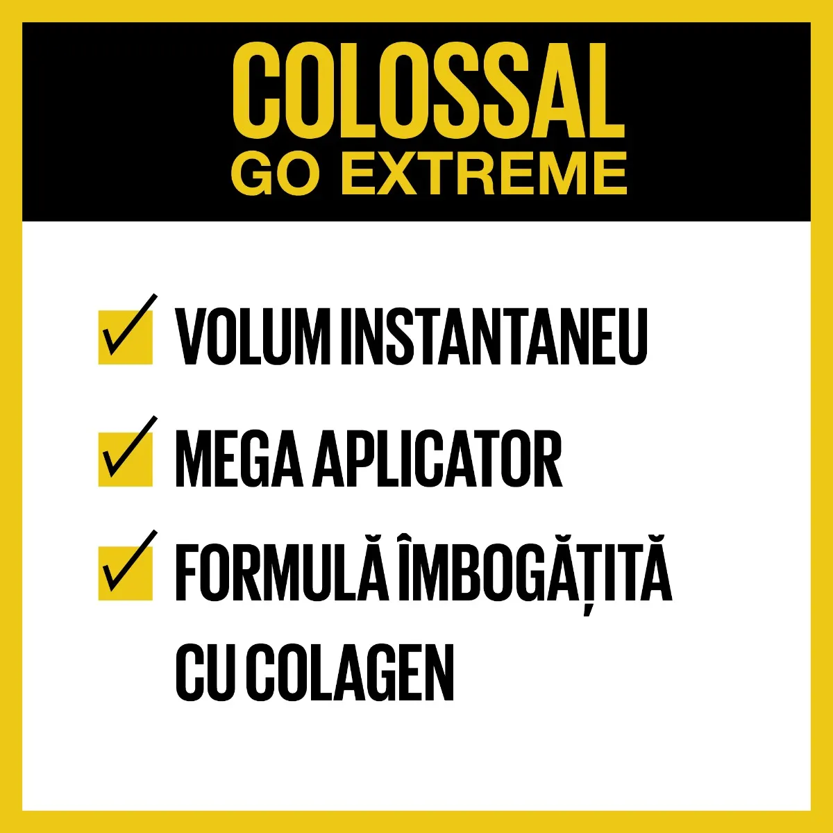 Mascara pentru Volume Express The Colossal Go Extreme Very Black, 9.5ml, Maybelline 