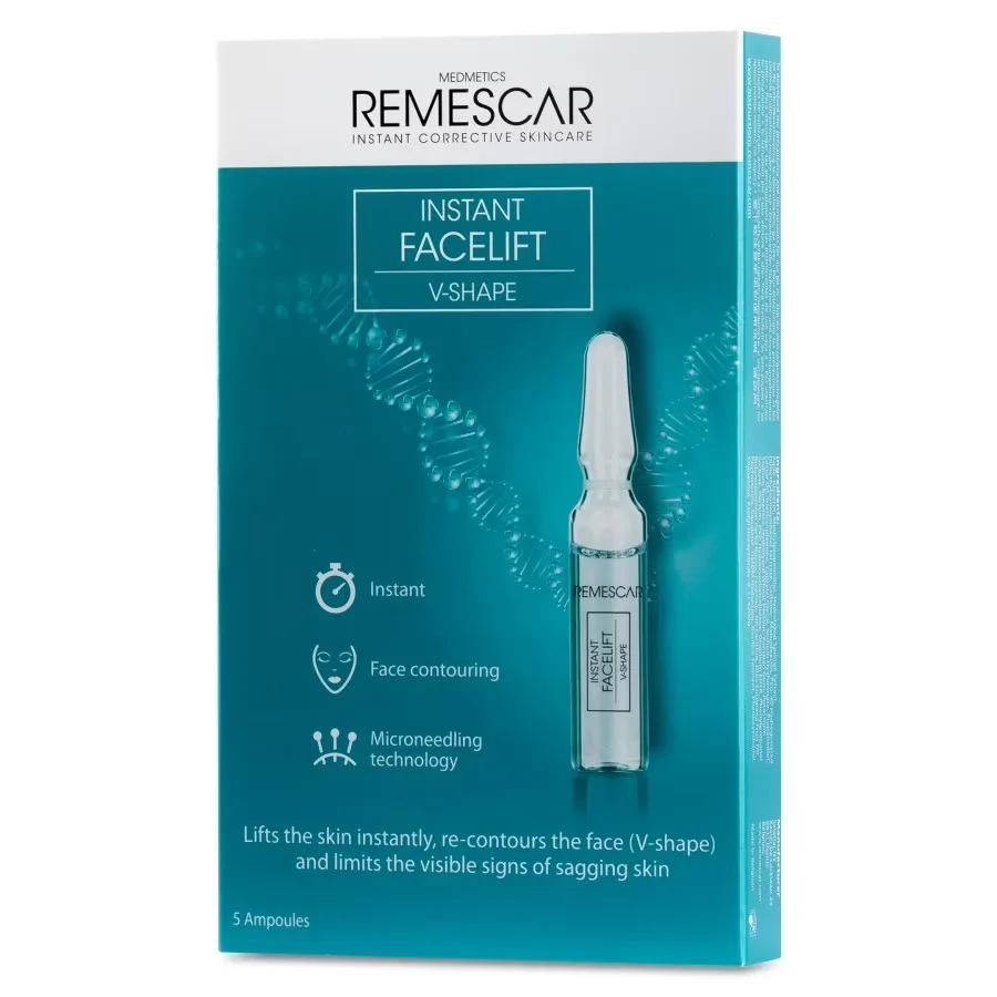 Tratament pentru fermitate Instant Facelift V-Shape, 5x2ml, Remescar