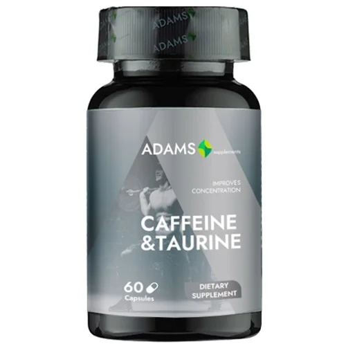 Caffeine + Taurine 680mg, 60 capsule, Adams Vision