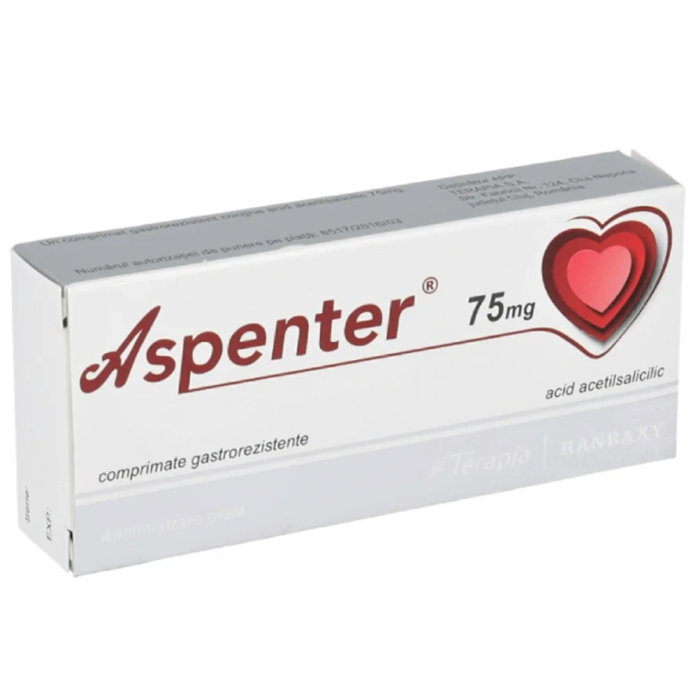 Aspenter 75 mg, 28 comprimate, Terapia