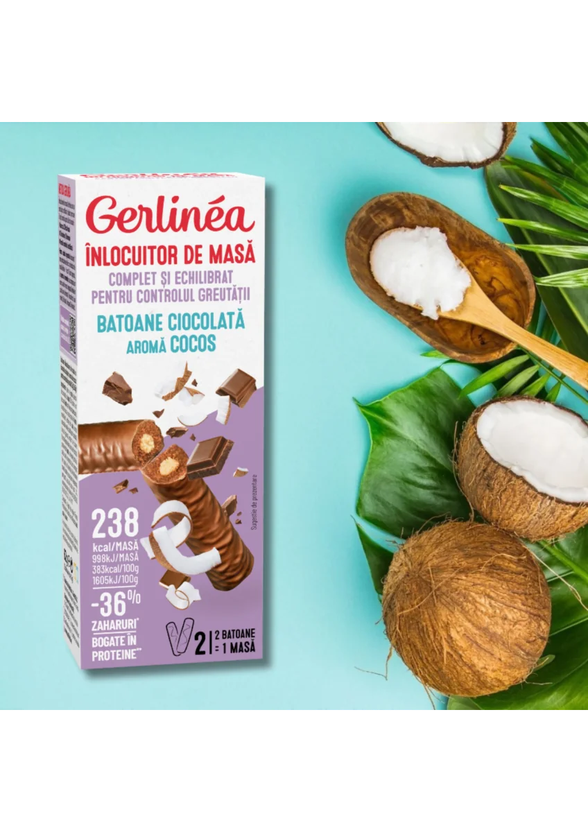 Mini pack batoane cu cocos, 62g, Gerlinea 