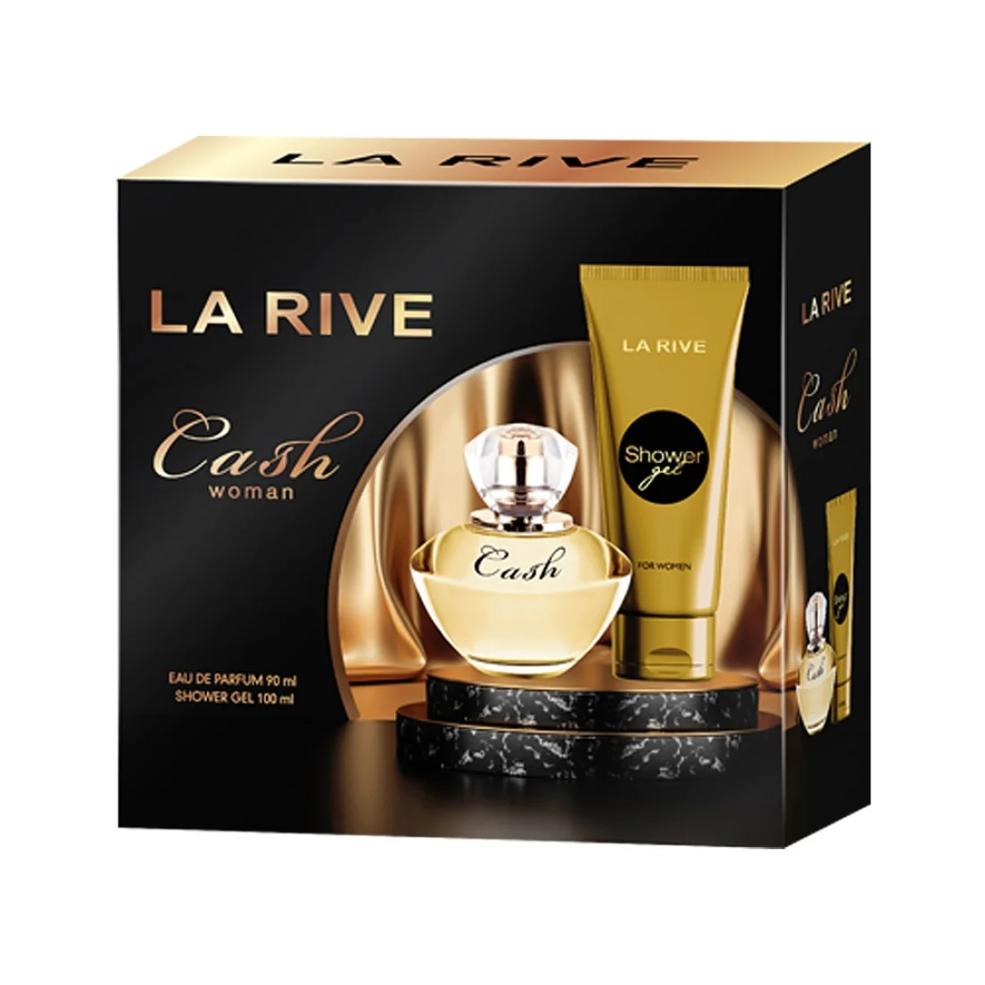 Pachet Cash Woman Apa de parfum 90ml+ Gel de dus 100ml, La Rive