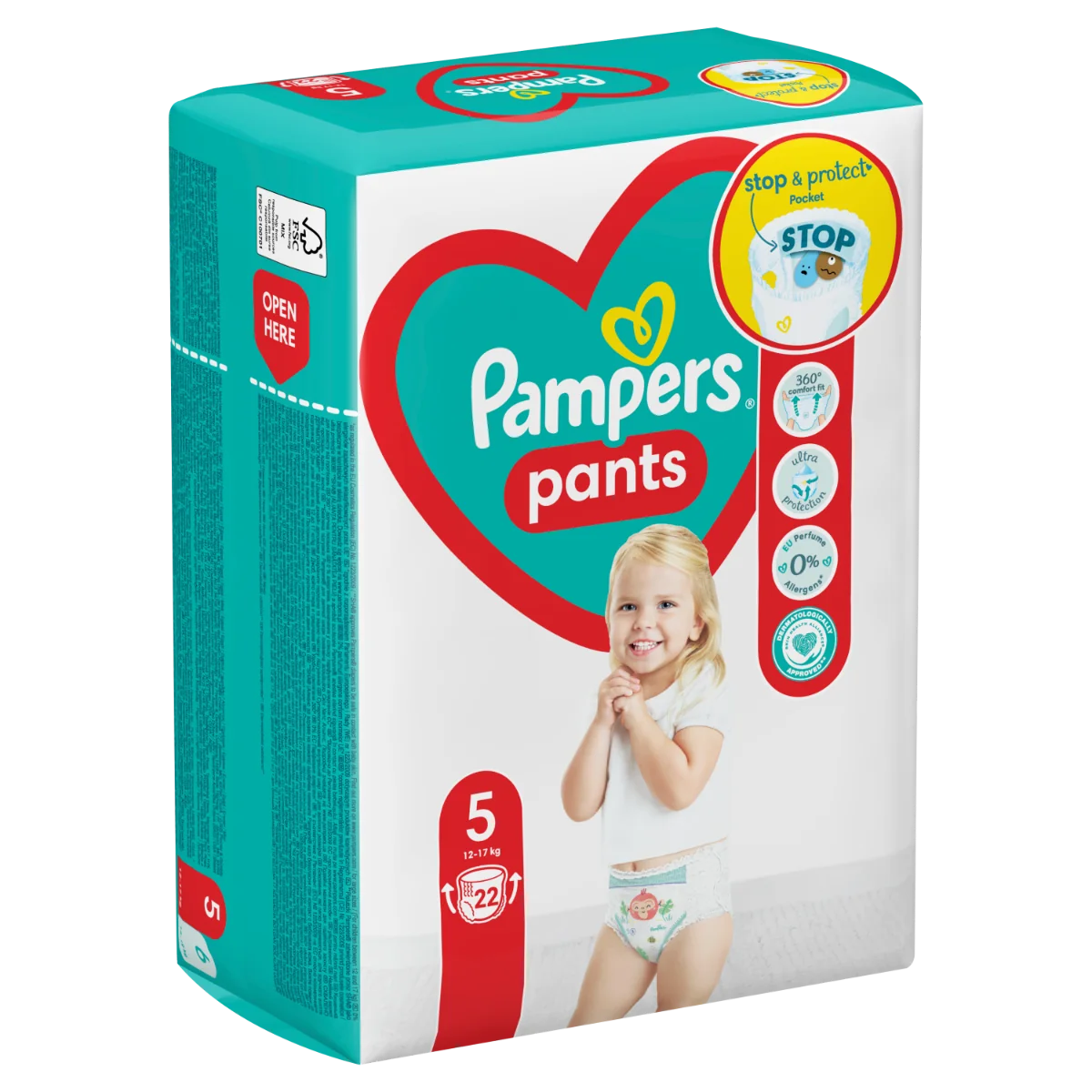 Scutece Active Baby Pants  12-17 kg, Marimea 5, 22 bucati, Pampers 