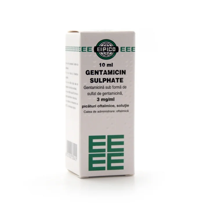 Gentamicin Sulfat 3 mg/ml picaturi oftalmice solutie, 10ml, Eipico