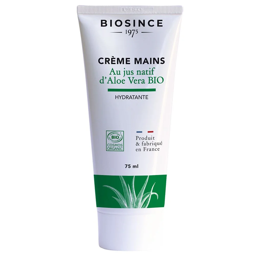 Crema organica pentru maini cu Aloe Vera, 75ml, Biosince 1975