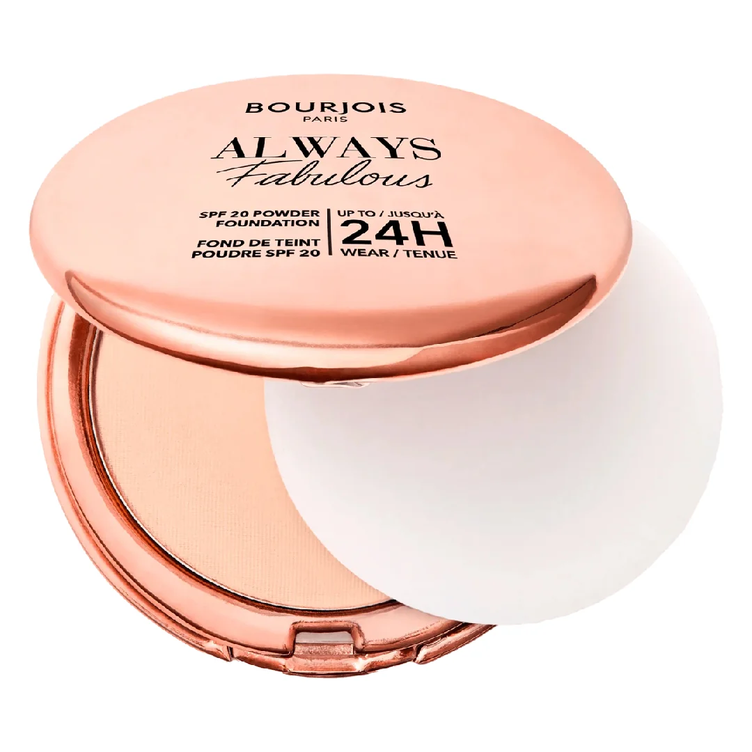 Fond de ten compact Always Fabulous 100 Rose Ivory, 7g, Bourjois 