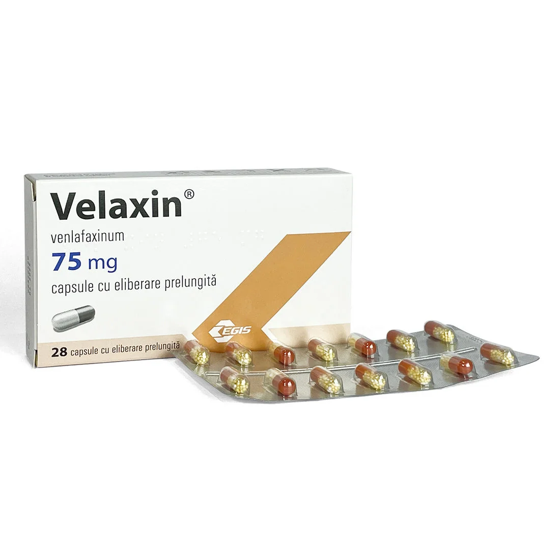 Velaxin 75mg, 28 capsule cu eliberare prelungita, Egis